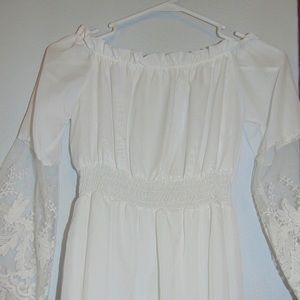 Off the shoulder lace dress